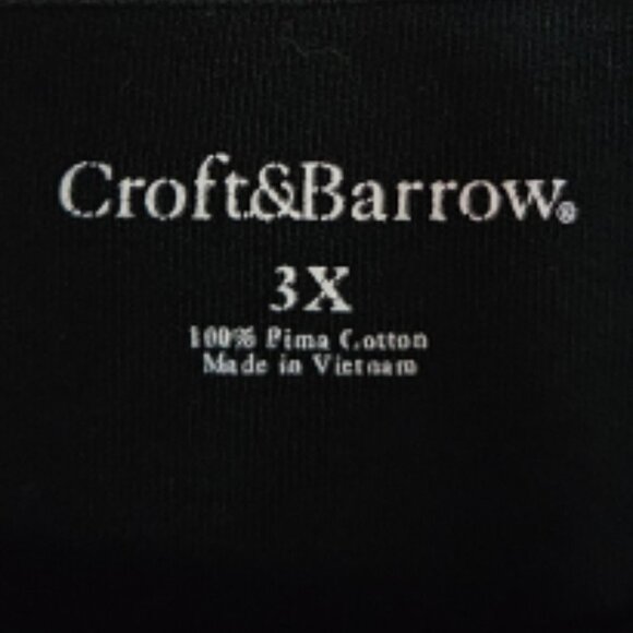 Croft & Barrow Simple Black Cap Sleeve T-Shirt - 3X - Picture 2 of 6